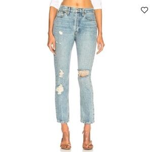 Re/Done ORIGINALS High Rise Straight Leg Jeans size 29